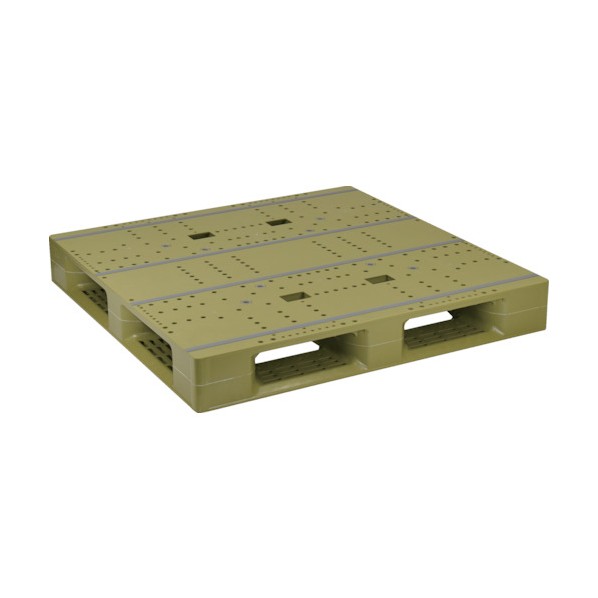 特徴 ■特徴 ガスアシスト成形により、強度と軽さを両立したパレットです。 2点支持下の自動倉庫での使用にも対応可能です。（条件は必ずご相談ください）。 ■用途 条件により、自動倉庫対応可。 ■仕様 片面四方差し 滑り止めテープ付 ハンドリフター対応 ■セット内容 滑り止めテープ付き ■材質 ポリプロピレン(PP) ZFD1111ELG