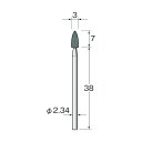 日本精密機械工作 軸付シリコンゴム砥石外径(mm):3粒度(#):180 R1111 5本