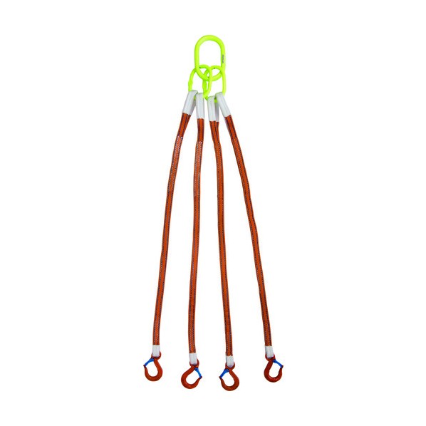 特徴 ■特徴 4本吊りリング（ハイパーリング）、フック（Vフック）付ベルトスリングセットです。 吊り具（スリング）の使用荷重を設定していますので吊りたい荷に合わせて選定できます。 ベルトスリング使用で軽くて、柔らかく作業効率が向上します。 大内径のリング使用で、大きなフックにも対応でき玉掛け作業が楽になります。 ■用途 建築・土木の現場や各種工場での玉掛け作業に。 ■仕様 リンク2.6t用 フック0.63t用 安全率5倍以上 フック付スリングセット JIS B8818（標準品） [組み合わせ]親子リンク+インカリフティングスリング（繊維スリング）+Vフック 仕様 重量 3.74kg 入数 1点 4ILS16TX14K