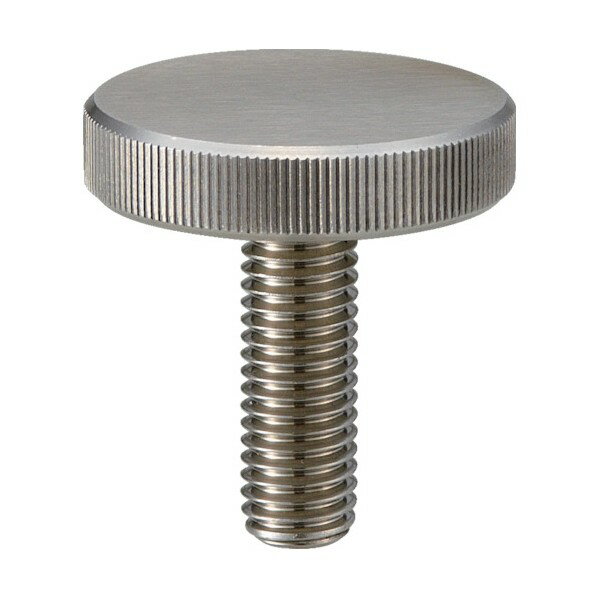 トラスコ ローレットノブ平型オネジ・スチール製外径16XネジM4 14 x 14 x 20 mm TKKBF-M4X16 1点