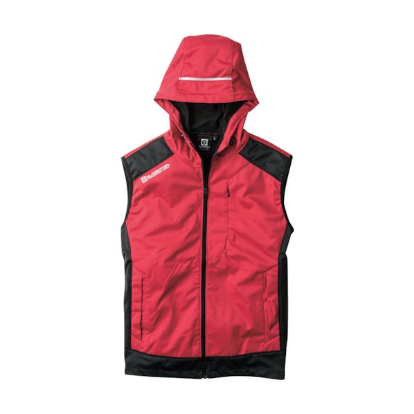 コーコス信岡 防風ストレッチフーディベスト S レッド×ブラック G-2359-20-S 1点