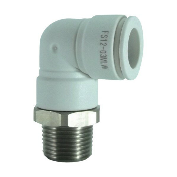 チヨダ ファイブSUSメイルエルボ白12mm・R3/8 FS12-03MLW