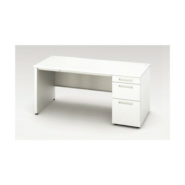 ナイキ 片袖デスク(パネル脚) XEHH167BP-WH 1点