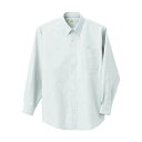 アイトス 長袖T/Cオックスボタンダウンシャツ(男女兼用)AZ7822-001ホワイト5L 5L 001ホワイト 7822