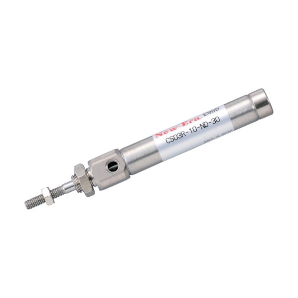 ニューエラー 標準マイクロシリンダ 内径Φ10MM ストローク55MM 押出単動基本形 配管横方向マウントネジ付 無接点2線式表示灯有スイッチ付 リード線3M CS03R-10-NFS-55-M-ZC230B1 1点