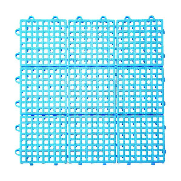 TRUSCO 抗菌・防炎ジョイントスノコ ブルー 300 300 13MM TJSD30-BL 1個