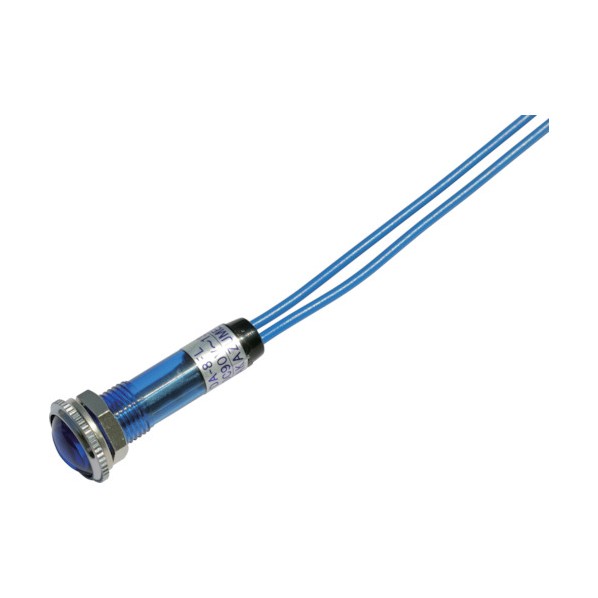 サカズメ LED表示灯DA－8FL－4(AC/DC100V接続)Φ8青 DA-8FL-4-AC/DC100V-B