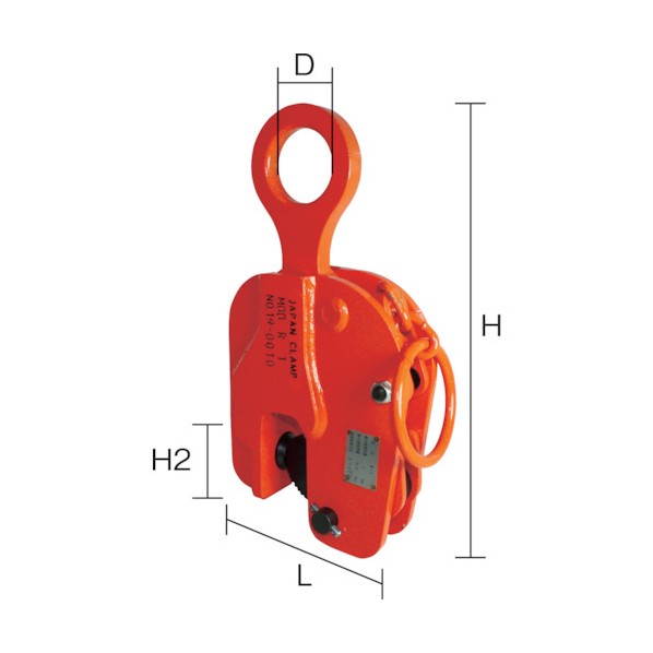 日本クランプ 縦つり専用クランプ500K 276 x 179 x 104 mm R05