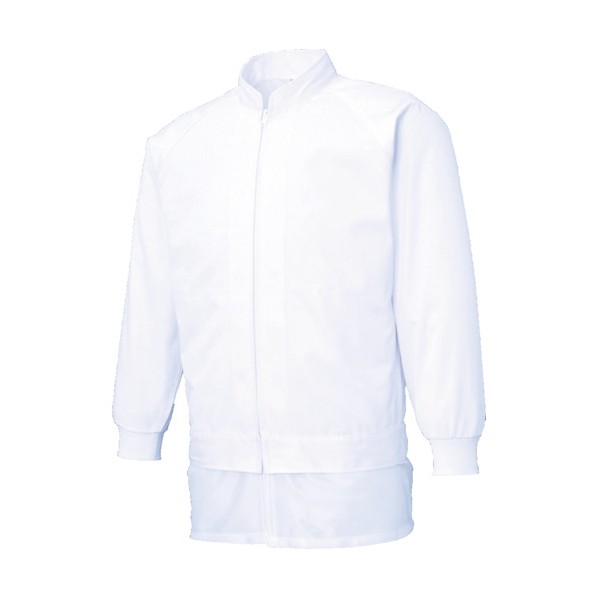 サンエス 男女共用混入だいきらい長袖ジャケットMホワイト 344 x 284 x 25 mm FX70971R-M-C11