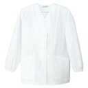 アイトス レディース衿なし調理着 M 101ピュアホワイト HH336 1