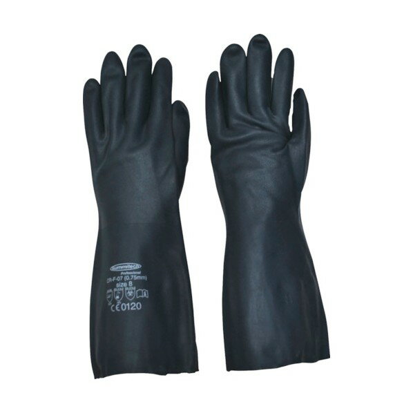 サミテック 耐油・耐溶剤手袋CR−F−07Mダークブルー 4488