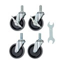 トラスコ(TRUSCO) クリーンフレックス用キャスターセット100φNU車輪鉄金具 CFL-NU100SET