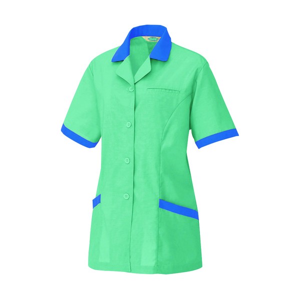 アイトス 半袖スモック 4L 024エメラルドグリーン 5369 1