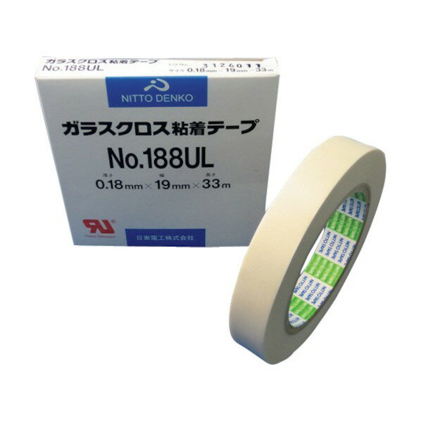 日東 ガラスクロス粘着テープNO.188UL19mmX33m 188UL-19
