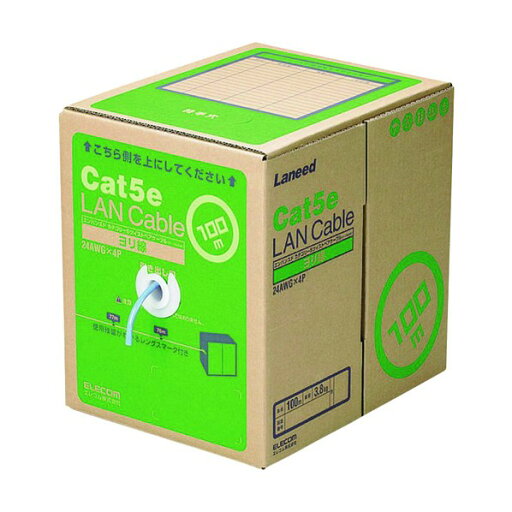 エレコム RoHS指令準拠LANケーブルCAT5Eヨリ線100mブルー LD-CT2/BU100YR 1本 エレコム RoHS指令準拠LANケーブルCAT5Eヨリ線100mブルー LD-CT2/BU100YR 1本