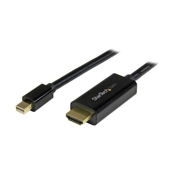 STARTEC.COM fBXvCϊP[u/mDP 1.2 - HDMI 1.4/5m/4K30Hz/ubN/rfIRo[^[ MDP2HDMM5MB 1{