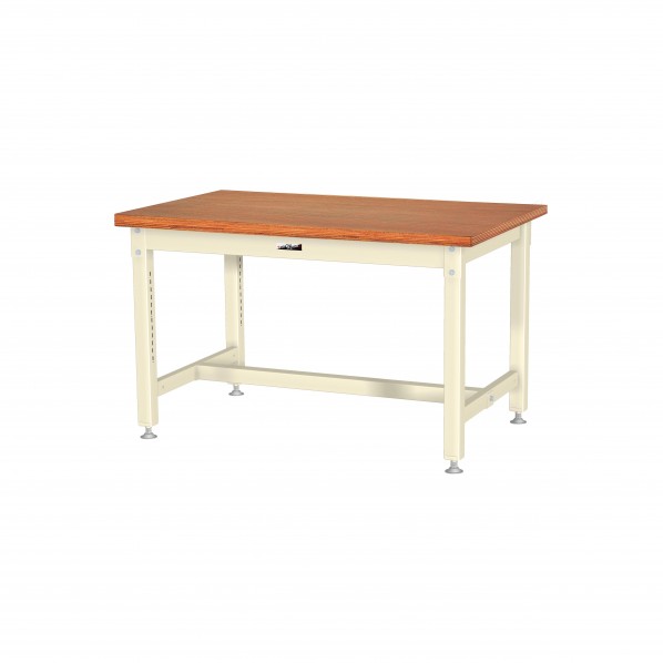※法人専用品※山金工業 【車上部材渡し】ワークテーブル スーパータイプ 天板…ニス仕上げ、脚部…アイボリー SSN-1275-NI 1台