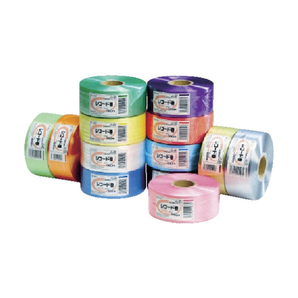 積水 PEカラー平テープ レコード巻 500ml ピンク R550P 1