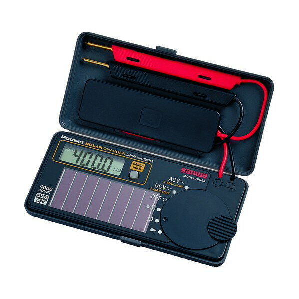 三和電気計器 ソーラー充電ポケット型デジタルマルチメータ 188 x 140 x 19 mm PS8A 1台