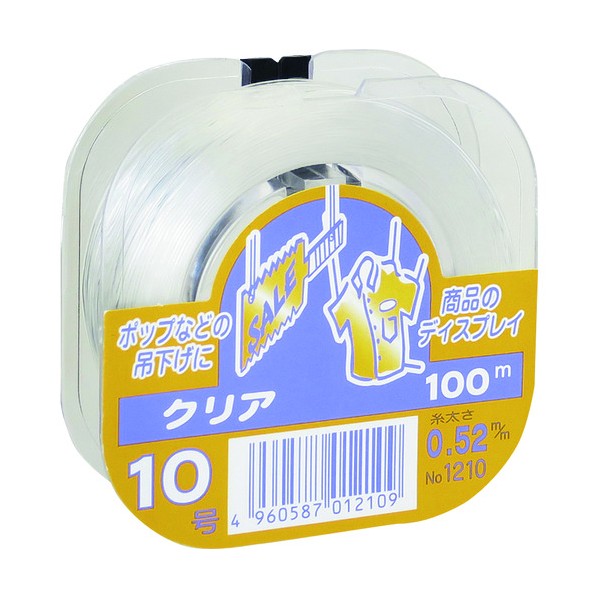 たくみ カラーテグス 10号 クリア 1210 1
