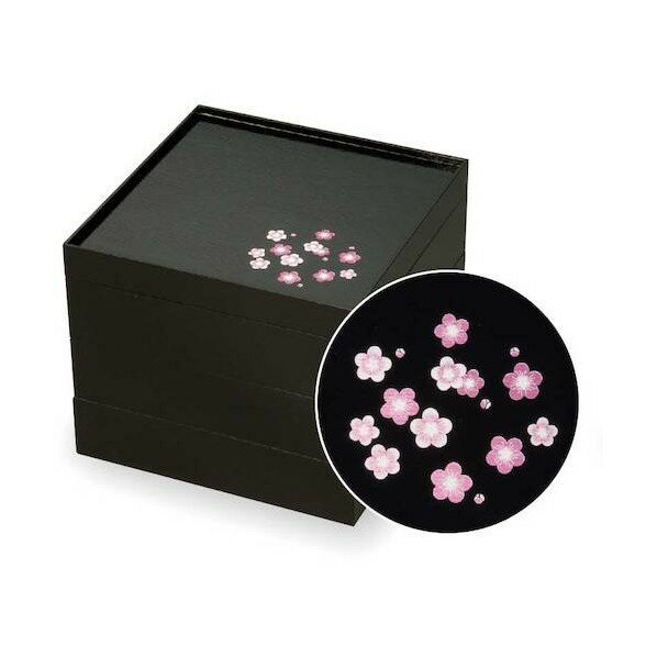 大黒工業 V-BOX6.5寸 花の舞 黒(金ボール付)三段 31340 1点