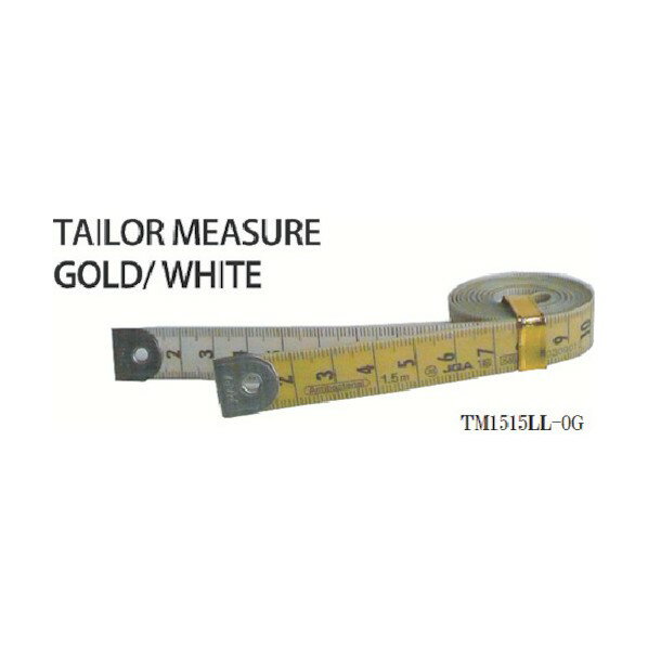 プロマート テーラーメジャー1．5m0点白／ゴールド 114 x 11 x 17 mm TM1515LL-0G 1箱