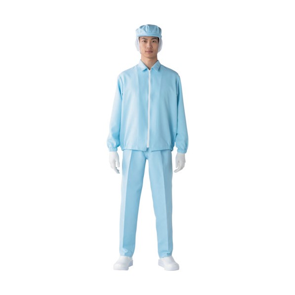 東洋リントフリー クリーンスーツ男子上衣 JB256A ブルー 5L JB256A-02-5L 1点