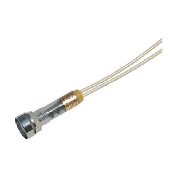 サカズメ LED表示灯DA−8FL−2(AC/DC200V接続)Φ8白 DA-8FL-2-AC/DC200V-W