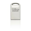 エレコム USBメモリ USB3.2(Gen1)対応 超小型 128GB シルバー MF-SU3A128GSV 1点(2)