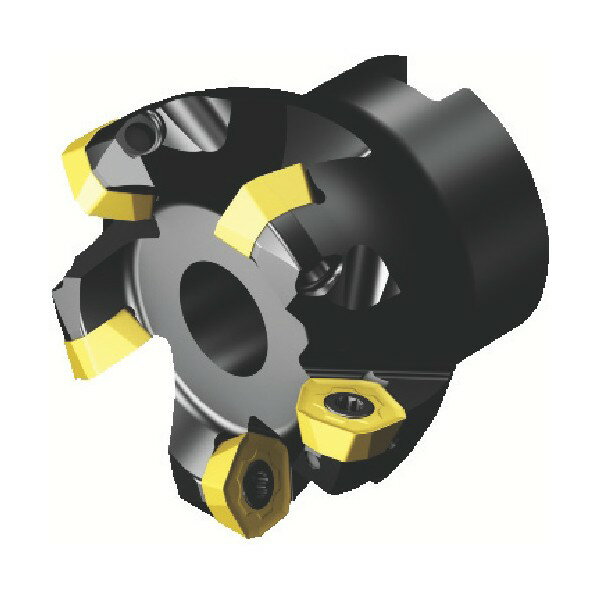 特徴 ■特徴 高送りでも、低い切削抵抗のポジカッター。 内部クーラント仕様により、良好な切りくず排出とチップ寿命。 ユニークな5コーナ仕様チップでコーナ単価を低減。 最大で、刃当り送り2.0mm の高送りが可能。 ■用途 小切込みの正面フライス加工用。 小型機械での加工用。 カッタ、切断機 419084Q2714H
