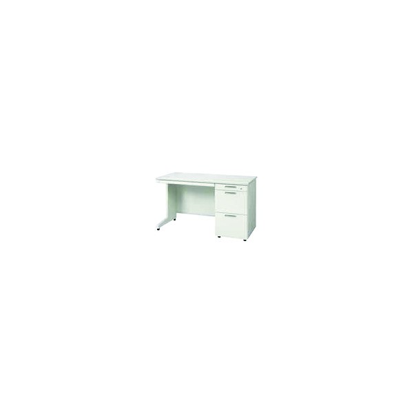プラス 829892)片袖机 ホワイト 引出A RJ-126A-3 WH 1点