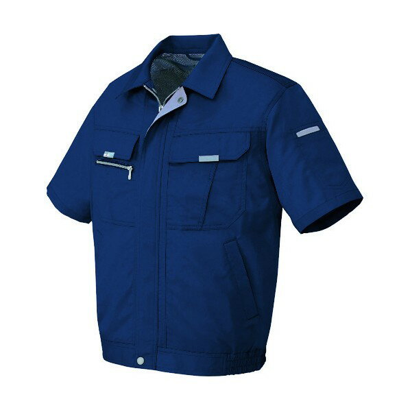 アイトス 半袖ブルゾン(男女兼用)AZ9032-008ネイビー4L 4L 008ネイビー 9032