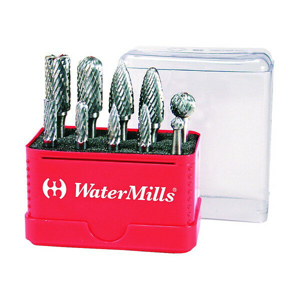 WaterMills WMノンコート超硬ロータリーバーセット 6mm軸 ミニbox10本組 WMTCMSET10 1点