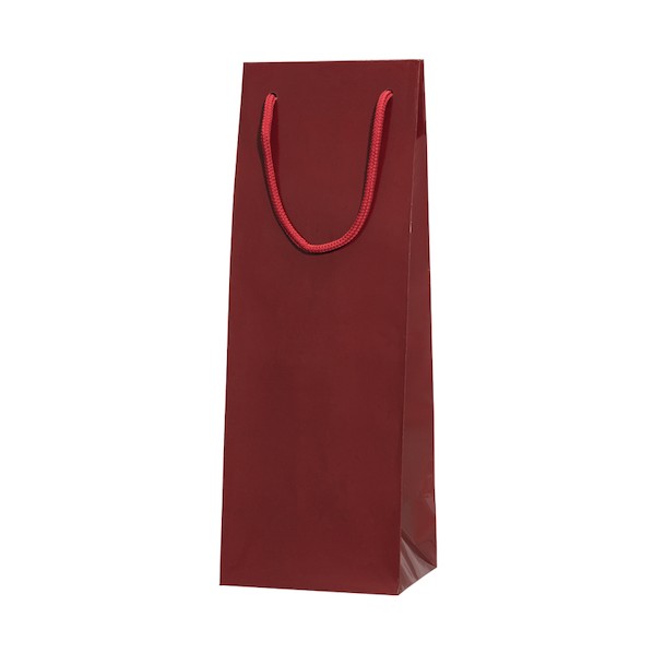 シモジマ 手提げ紙袋 ブライトバッグ ワインLL エンジ 006459128 10枚