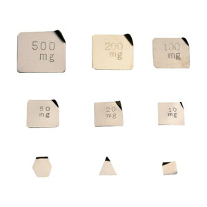 新光電子 :板状分銅 基準分銅型(非磁性ステンレス) 500MG F2級 F2PSB-500M 1点