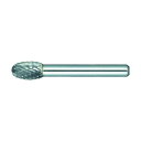 トラスコ(TRUSCO) 超硬バータマゴ型Φ9.5X刃長16X軸6コースカット 92 x 13 x 15 mm TH6C095 1点