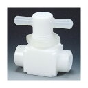 フロンケミカル フッ素樹脂(PTFE)メス二方パネル付バルブ圧入型RC3/8 NR0010-002 1