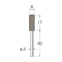 日本精密機械工作 軸付ダイヤモンドラビン砥石(金属研磨用) R4972 1本