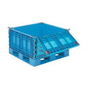 岐阜プラスチック工業 パレットボックスBJ-S・1211x65 1段ダンプ11 ブルー BJ-S1211X65-SD11 1点