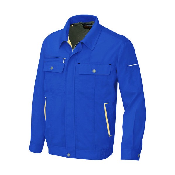 アイトス 長袖サマーブルゾン（男女兼用） L 006ロイヤルブルー×イエロー 5560 1