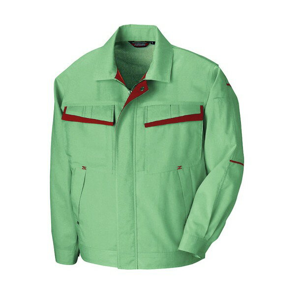 アイトス 長袖サマーブルゾン(配色)(男女兼用)AZ5570-005アースグリーン×ワインレッドSS SS 005アースグリーン×ワインレッド 5570