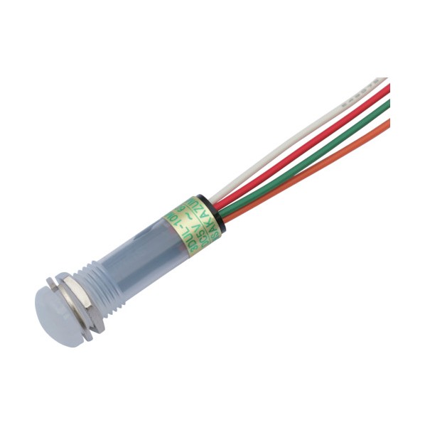 サカズメ 3色(赤・緑・橙)点灯LED表示灯3DUL－10MLΦ10 3DUL-10ML-DC5V-60V-RGO/W