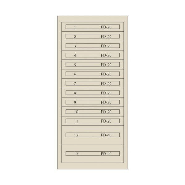 ムラテックKDS ファインキャビネット(塗装色:アイボリー) FC-300R-IV 1点