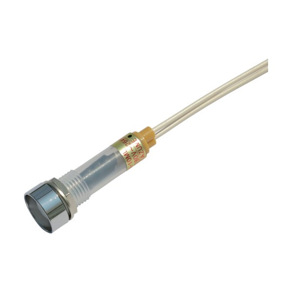 サカズメ LED表示灯DA－10ML－1(AC/DC200V接続)Φ10白 DA-10ML-1-AC/DC200V-W