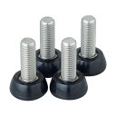 トラスコ(TRUSCO) クリーンフェニックスワゴン用アジャスタ-セット M16 導電 4本入 CPE-D-M16AJ-SET 1点