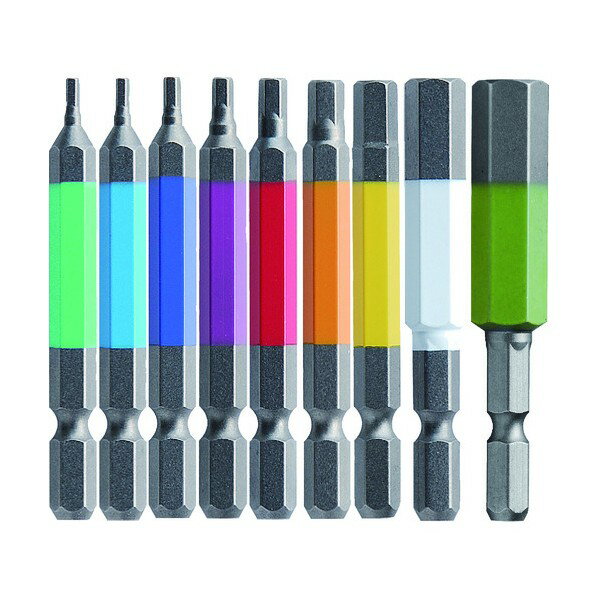 アネックス 六角レンチカラービット ACHX9-65L 9点