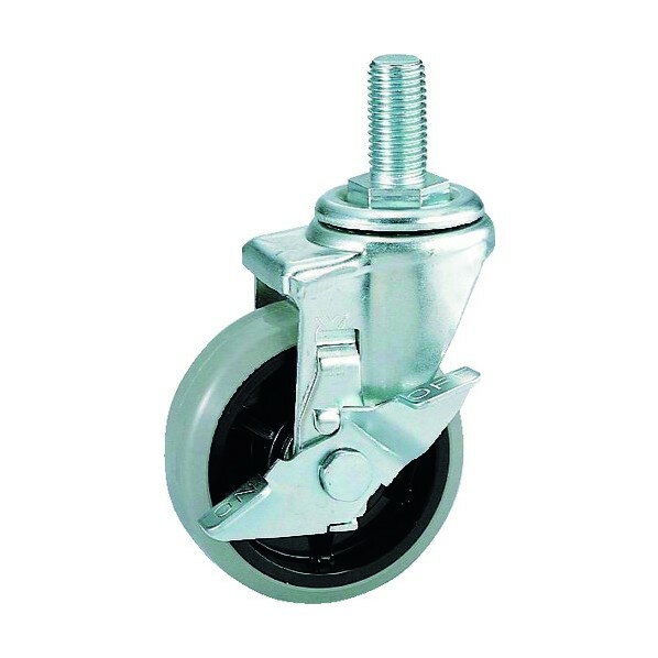 ※法人専用品※シンコー オプションキャスターφ100ウレタン車ストッパー付(スチール金具) CUS-100