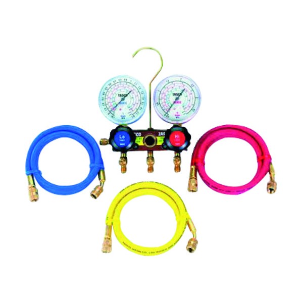 タスコ ゲージマニホールドキット(R404A、R407C、R507A、R134a) TA124A 1