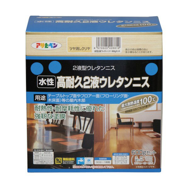 アサヒペン 塗料 ペンキ 木工用着色ニス 300ML ダークオーク 油性 ニス ツヤあり 耐久性 耐摩耗性 耐衝撃性 日本製