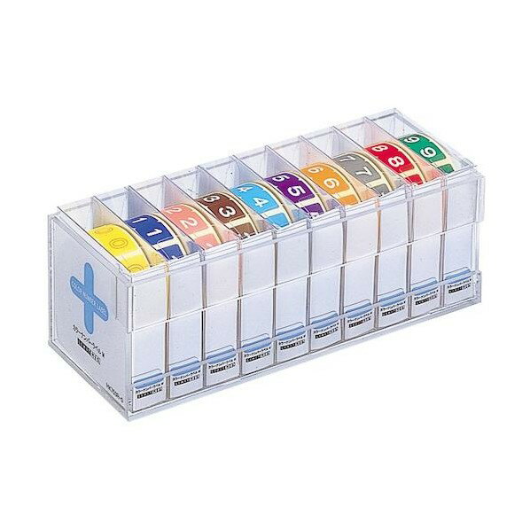 LIHIT LAB. カラーナンバーラベル M(ロールタイプ) 30×15mm 色込 HK753R 1点